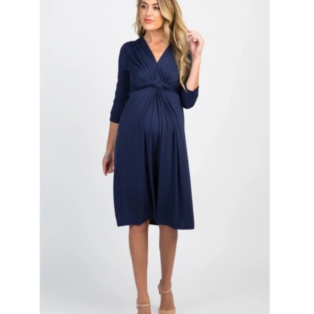 PinkBlush twist front 3/4 sleeve‎ dress